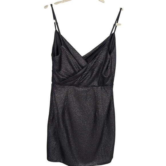 Silence + Noise Womens Black Metallic Dress Sz M Fairygoth Whimsy Sophisticated - Picture 3 of 8
